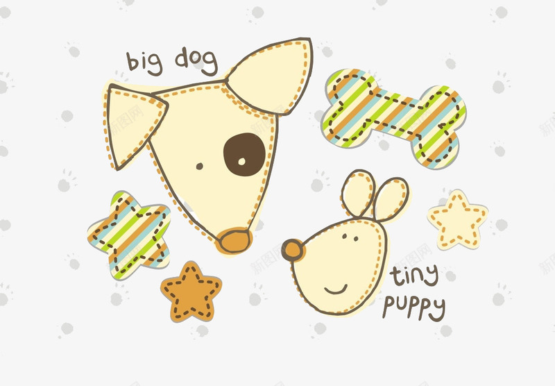 小狗骨头星星png免抠素材_88icon https://88icon.com png 可爱 小狗 星星 骨头