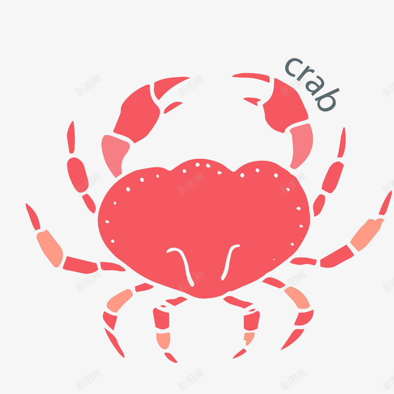 海蟹png免抠素材_88icon https://88icon.com 手绘海蟹 海蟹 海鲜
