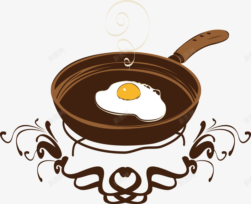 煎鸡蛋矢量图ai免抠素材_88icon https://88icon.com 做菜 厨师 土鸡蛋 平底锅 煎蛋 矢量图
