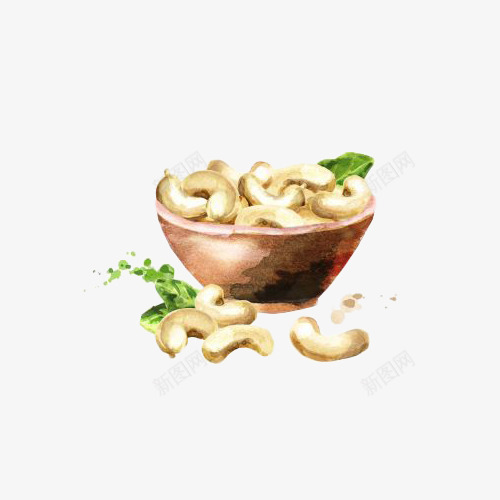 手绘一碗腰果水彩画png免抠素材_88icon https://88icon.com 坚果 手绘 手绘腰果 水彩 水彩画 美食 腰果 腰果碗 设计 零食
