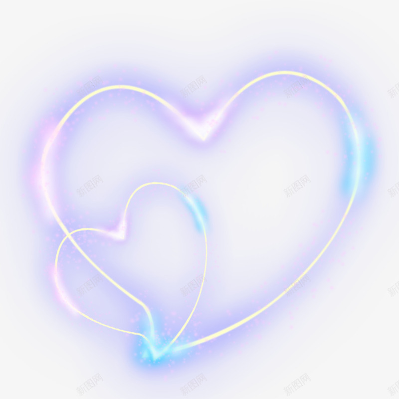 心形发光线圈透明png免抠素材_88icon https://88icon.com 光线框 动感线条 发光线圈透明png 心形 曲线光影 炫光 闪闪发光