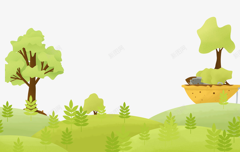 简约文艺清新踏青春游海报png免抠素材_88icon https://88icon.com 卡通 小清新 旅游 春天 春游 游玩 简约 踏青