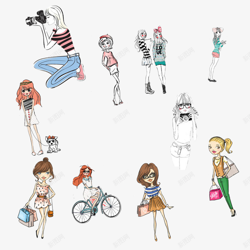 卡通青春少女png免抠素材_88icon https://88icon.com 免抠素材 卡通 青春少女