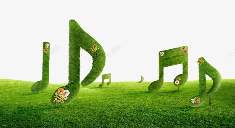 草地音符背景psd免抠素材_88icon https://88icon.com 符号 绿色 草地背景png 音乐
