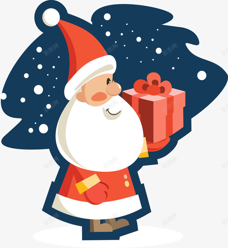 卡通雪花圣诞老人png免抠素材_88icon https://88icon.com Christma Christmas Merry 圣诞快乐 圣诞老人 圣诞节 装饰图案 雪花