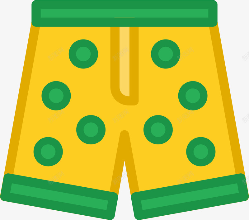 漂亮的短裤矢量图ai免抠素材_88icon https://88icon.com 好看 男式 短裤 衣服 裤子 设计 黄色 矢量图