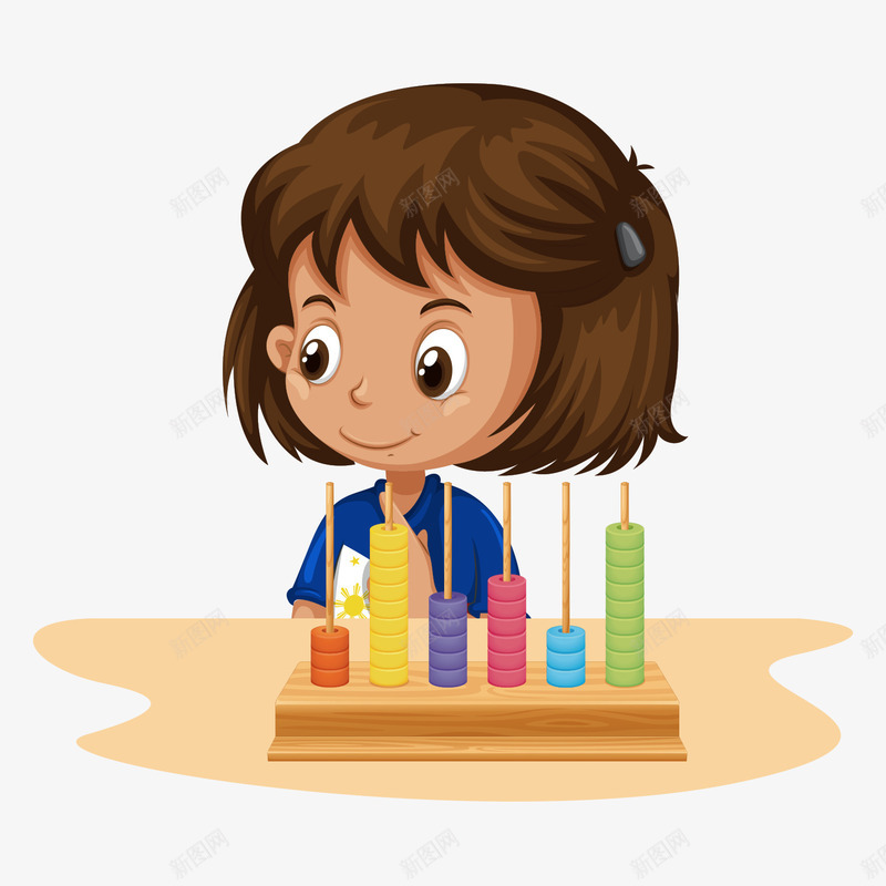 卡通计算的青春活力女学生矢量图ai免抠素材_88icon https://88icon.com 人物 插画 文具 计算 青春 青春活力的学生 矢量图