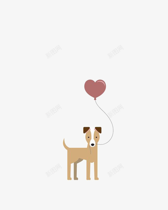 卡通小狗png免抠素材_88icon https://88icon.com 宠物狗 手绘小狗 流浪狗 红色爱心 黄色小狗