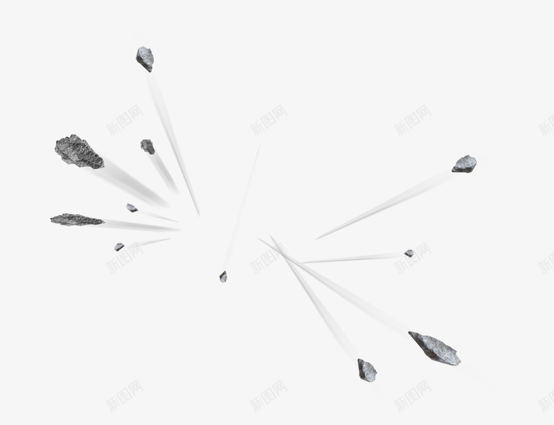 迸发的黑色石块效果png免抠素材_88icon https://88icon.com 效果 石块 迸发 黑色