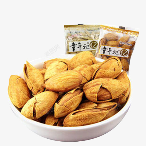 坚果杏仁png免抠素材_88icon https://88icon.com PNG素材 产品实物 坚果 杏仁 零食