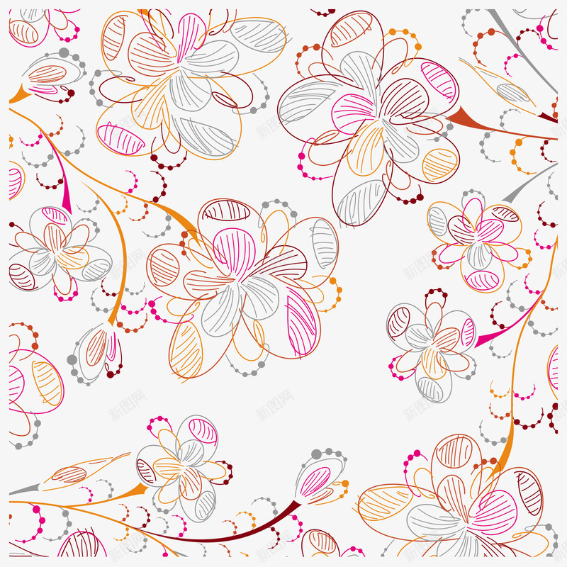 浪漫花朵底纹png免抠素材_88icon https://88icon.com 浪漫 粉色 背景 花朵