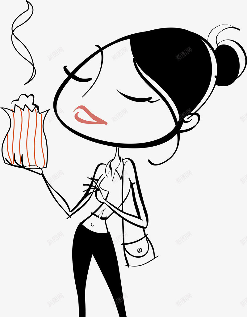 都市女郎png免抠素材_88icon https://88icon.com 卡通人物 商业广告 都市女郎
