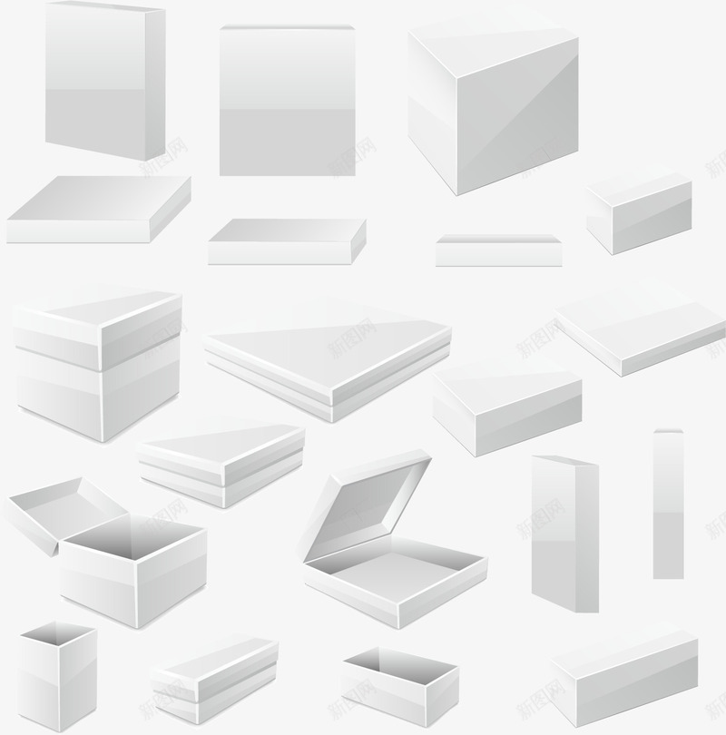 产品包装模版矢量图eps免抠素材_88icon https://88icon.com 产品包装 包装效果图 包装盒 包裹 纸盒 矢量图