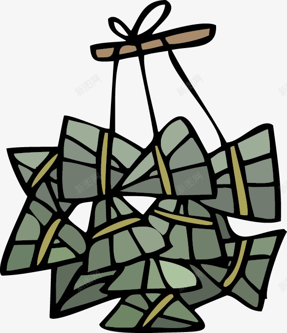 端午节元素矢量图ai免抠素材_88icon https://88icon.com 端午节 粽子 矢量图