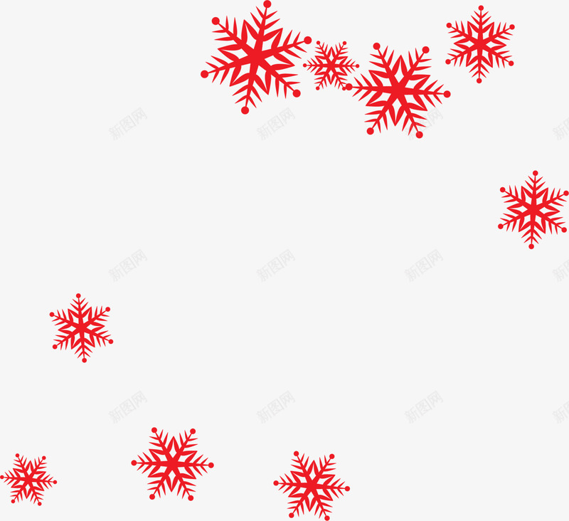 寒冷冬天红色雪花png免抠素材_88icon https://88icon.com 下落 寒冷冬天 漂浮雪花 红色雪花 雪花装饰 飘落