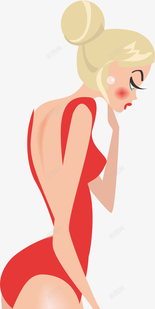 比基尼美女矢量图ai免抠素材_88icon https://88icon.com 性感 沐浴 美女 美女沐浴 苗条 矢量图
