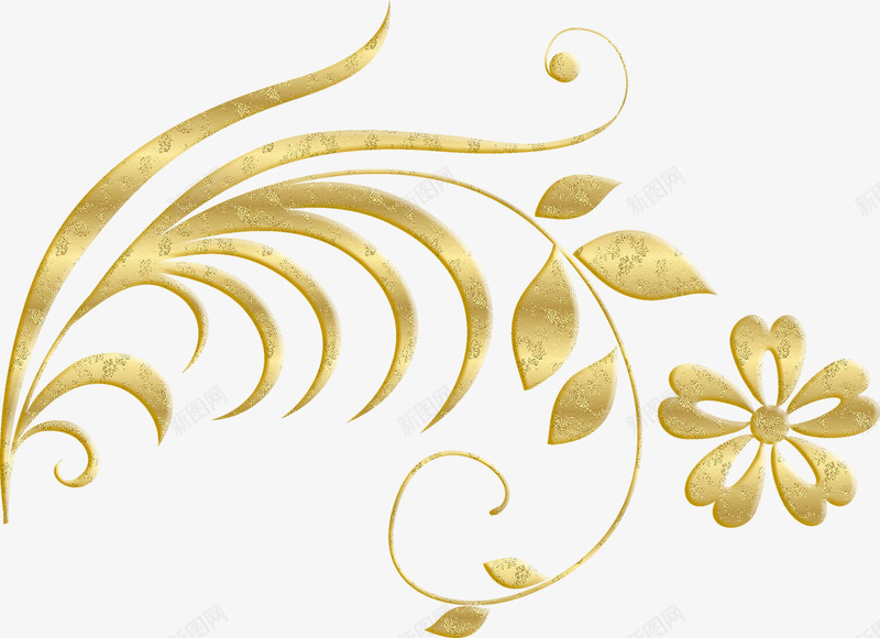 金色植物花纹png免抠素材_88icon https://88icon.com 华丽花纹 底纹花边 欧式花纹 花纹花边 边框线条 金色植物花纹 金色花纹