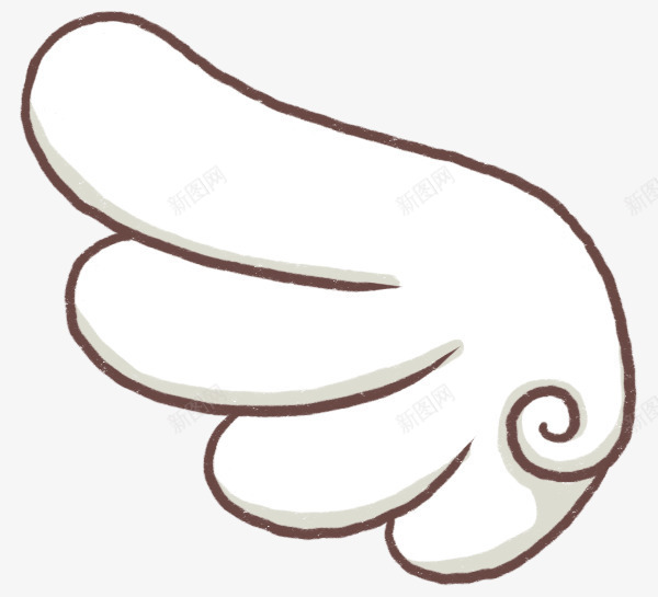 卡通翅膀png免抠素材_88icon https://88icon.com 卡通 手绘 白色 翅膀