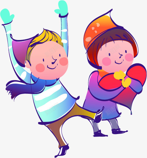 欢呼的卡通孩子png免抠素材_88icon https://88icon.com 卡通 孩子 欢呼