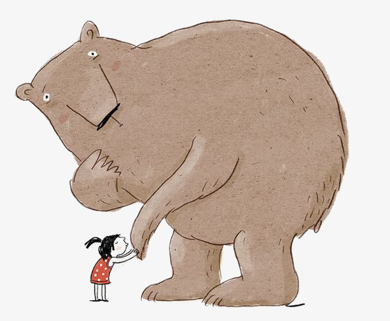 熊和女孩png免抠素材_88icon https://88icon.com 动物 卡通 可爱 小孩 小熊 手绘 插画 童话