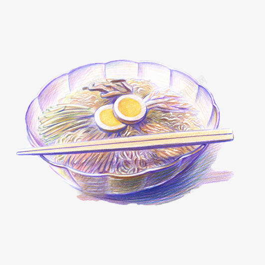 彩铅绘担担面png免抠素材_88icon https://88icon.com 好看 彩铅 担担面 绘