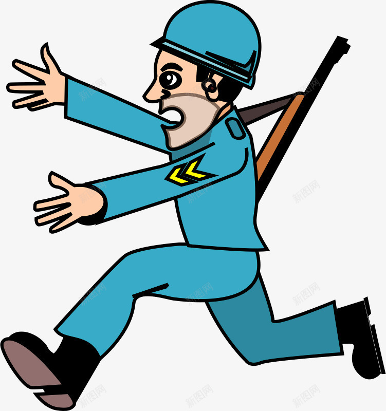 逃跑的士兵png免抠素材_88icon https://88icon.com 卡通 图片 士兵 逃 逃跑