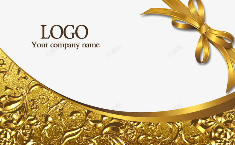 名片金花纹png_88icon https://88icon.com 介绍卡片 名片 名片底图 名片模版 名片金花纹 纹蝴蝶 蝴蝶结 金色元素 金花纹 金边 高级卡片