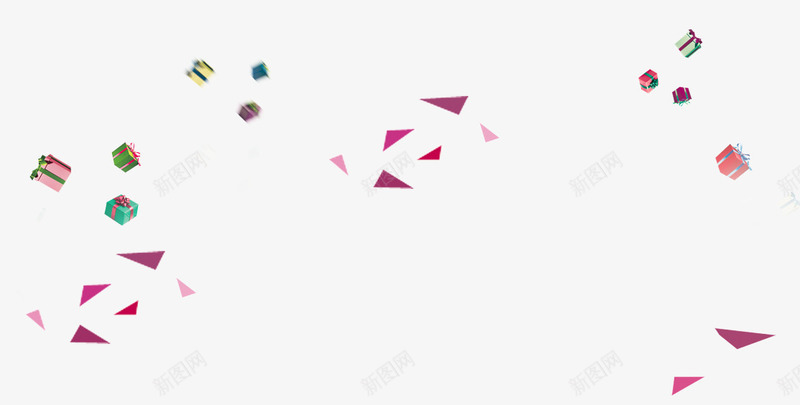 礼物盒png免抠素材_88icon https://88icon.com 三角形 彩带 漂浮物 盒子 礼物 礼物盒