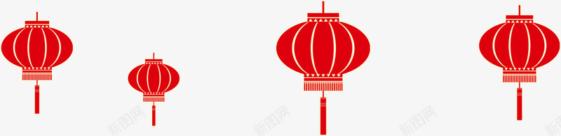 中国风剪纸红色灯笼psd免抠素材_88icon https://88icon.com 中国风 剪纸 新年 灯笼 红色