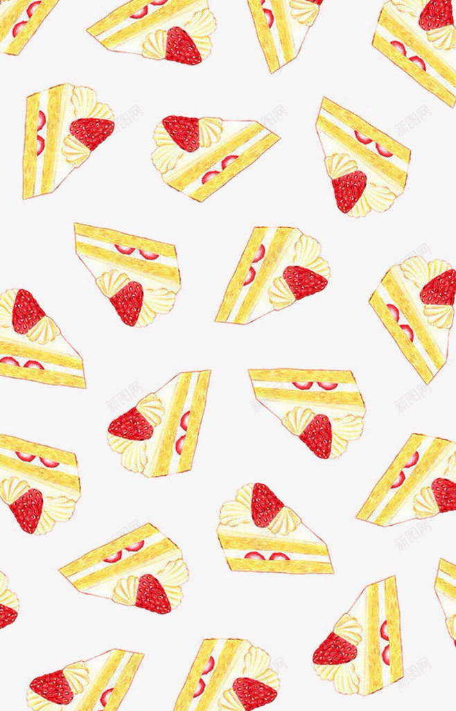 手绘美食png免抠素材_88icon https://88icon.com 三角 几何 压花底纹 小清新底纹 平铺 平铺底纹 彩色 满印底纹 甜品 背景图案 花纹 花纹图片 花纹底图 草莓蛋糕 面料花纹