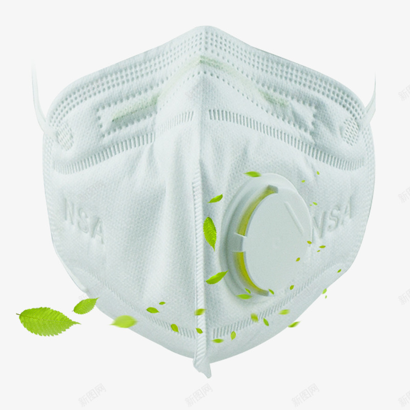 白色纯净绿叶环保防霾一次性口罩png免抠素材_88icon https://88icon.com 一次性口罩 创意口罩 口罩正面 环保 白色 纯净 防霾