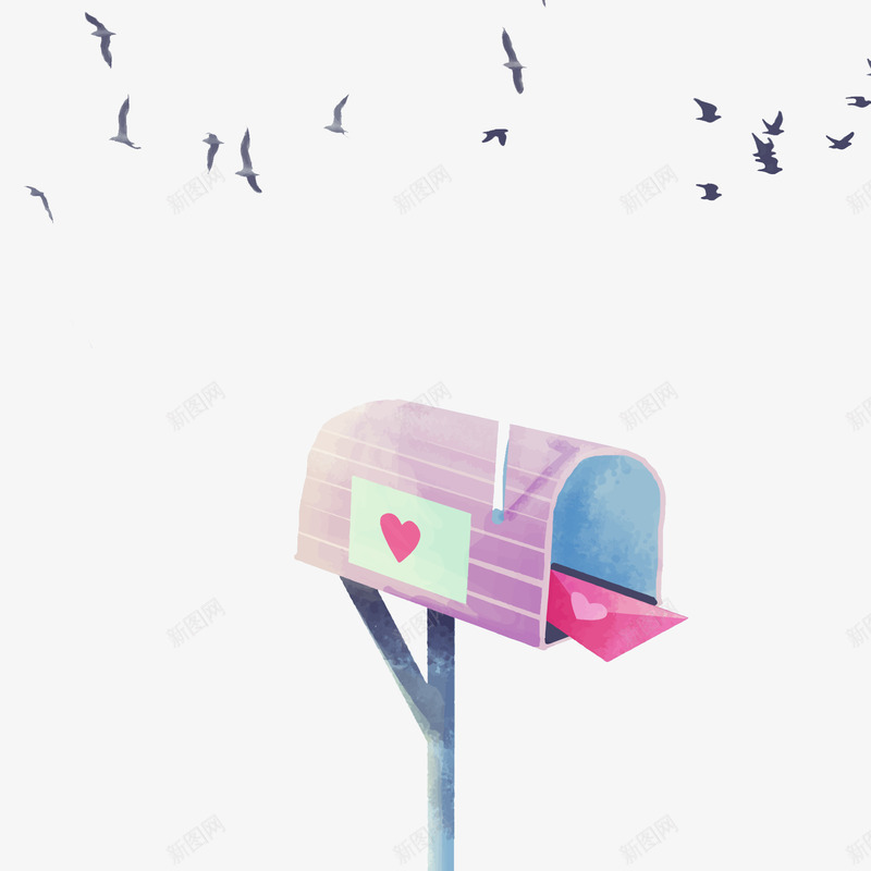粉色邮箱png免抠素材_88icon https://88icon.com 恋爱 情书 爱心 邮寄