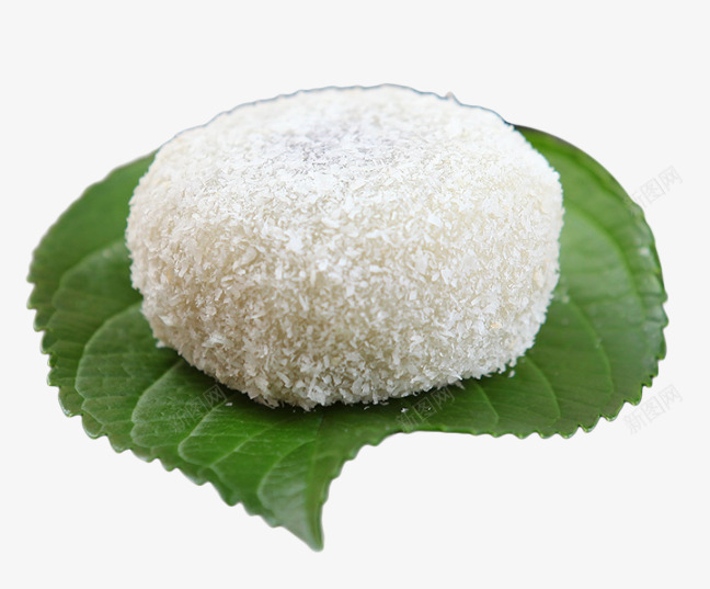 绿叶上的椰丝麻薯png免抠素材_88icon https://88icon.com 产品实物 传统糕点 免费png素材 小吃 手工 杭州特产 点心 特产 绿叶上的椰丝麻薯 绿色食品 茶点 零食
