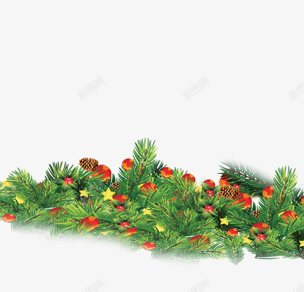 圣诞节装饰png免抠素材_88icon https://88icon.com 圣诞节 绿草 花草
