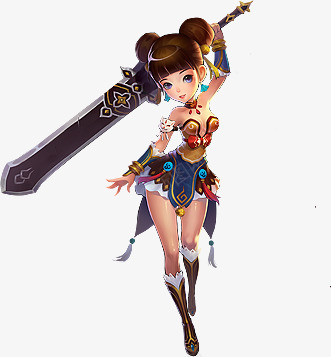 古风Q版巨剑少女png免抠素材_88icon https://88icon.com 古风 少女