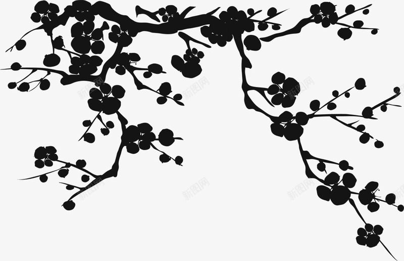 水墨花草png免抠素材_88icon https://88icon.com 中国风 古典 水墨花草 花