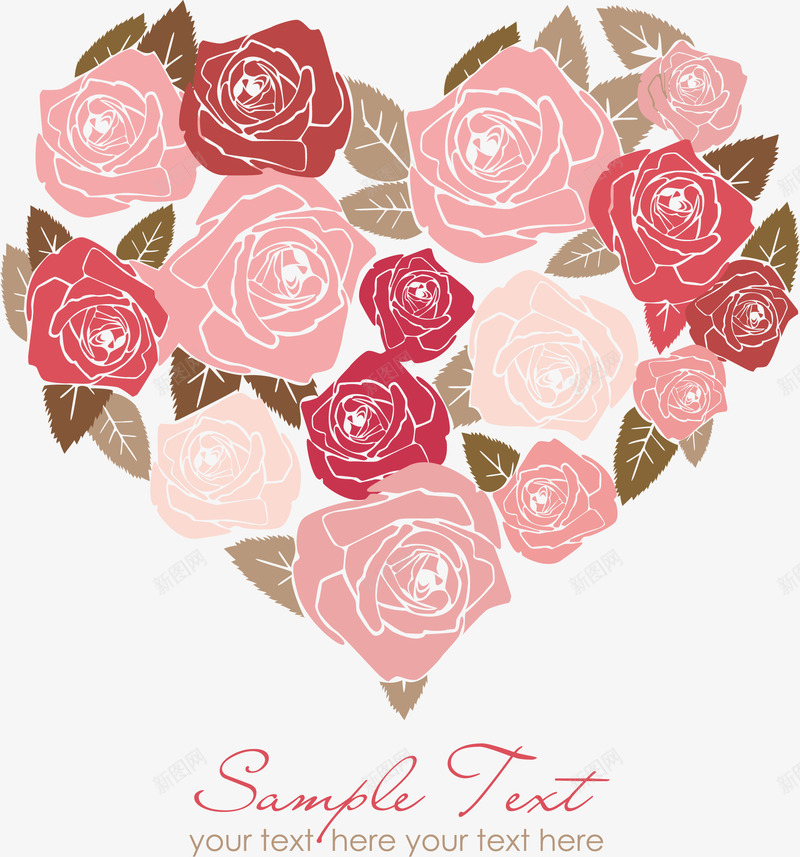 爱心玫瑰花朵底纹矢量图ai免抠素材_88icon https://88icon.com love you 心形 标签 浪漫 爱心 爱心水印 矢量图 花卉