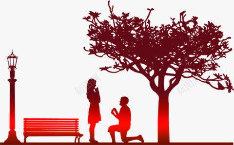公园树下求婚剪影七夕情人节海报背景png免抠素材_88icon https://88icon.com 公园 剪影 情人 求婚 海报 背景