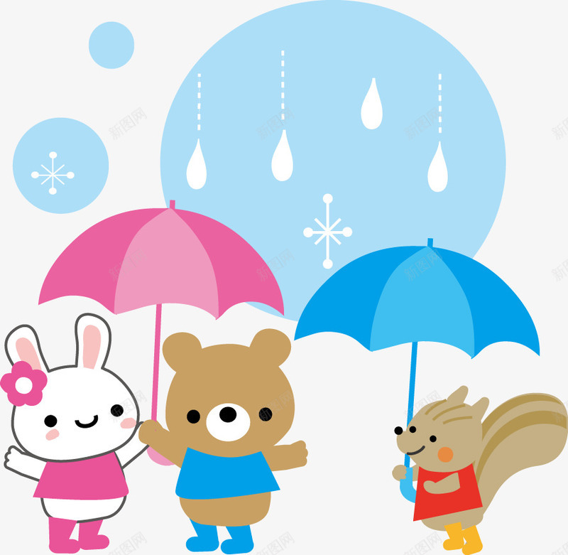 黄梅季节的下雨png免抠素材_88icon https://88icon.com 下雨 小松鼠 打伞 熊熊 猫猫 雨伞
