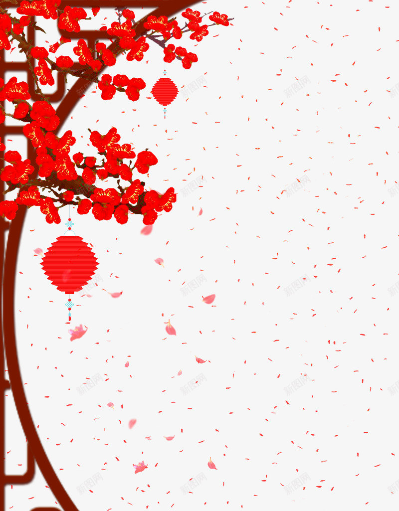 新年传统边框背景psd分层图png免抠素材_88icon https://88icon.com 传统古典边框 传统节日 喜迎新年 新年传统边框背景 新年元素 新年物料 新年素材 新年质感 欢度佳节 欢度春节 灯笼 红梅 花瓣底纹
