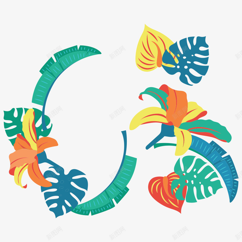 热带植物png免抠素材_88icon https://88icon.com 植物 热带 热带元素 热带植物 热带花 热带花草 花朵 花草