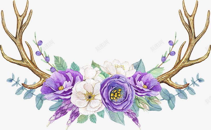 文艺清新花草花环海报装饰png免抠素材_88icon https://88icon.com 小清新花草装饰 文艺花草PPT制作 植物插画 海报设计 花环 花草包装礼盒 花草插画 花草装饰