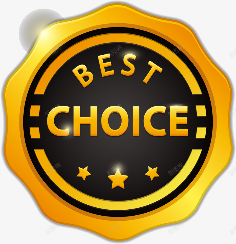 金色闪耀标志矢量图ai免抠素材_88icon https://88icon.com best choice 最佳选择 耀眼勋章 装饰图案 金色标志 闪耀徽章 矢量图