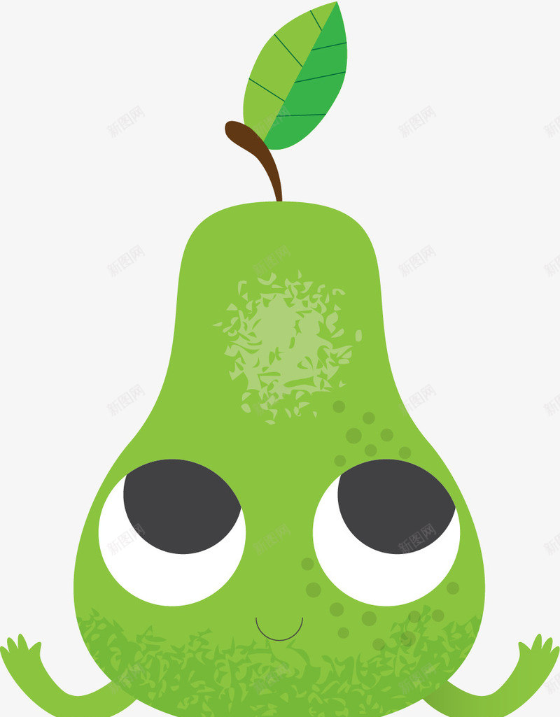 卡通往上看的梨子矢量图ai免抠素材_88icon https://88icon.com 卡通 往上看 微笑梨子 手绘 梨子 矢量图 红色 绿叶 绿色