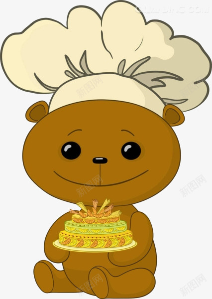 卡通小熊厨师png免抠素材_88icon https://88icon.com 卡通 厨师 小熊 素材