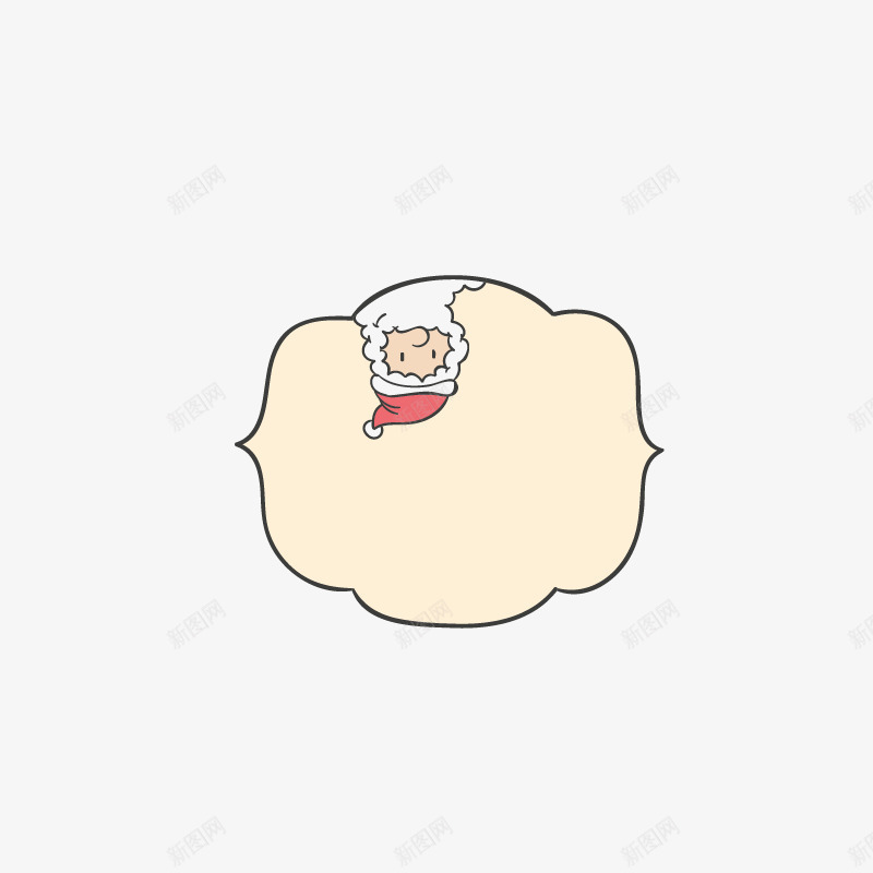 卡通粉色对话框png免抠素材_88icon https://88icon.com 圣诞老人标签 圣诞老人贴纸 粉色对话框