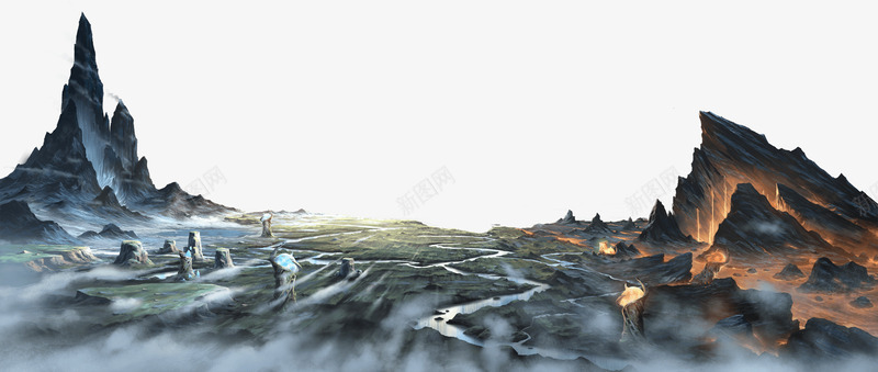 创意合成游戏场景效果山体png免抠素材_88icon https://88icon.com 创意 合成 场景 山体 效果 游戏
