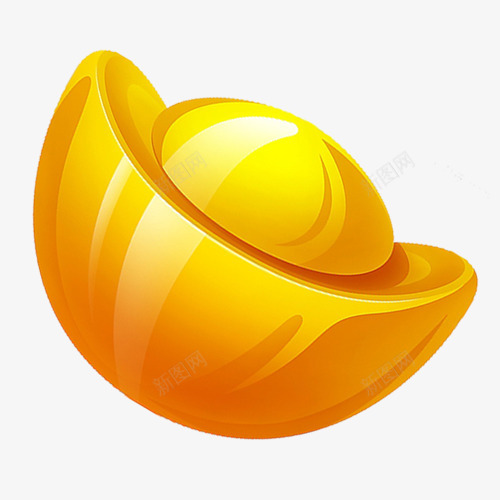 金色质感装饰金元宝png免抠素材_88icon https://88icon.com 简约装饰 装饰图 设计图 质感元宝 金元宝 金色底纹