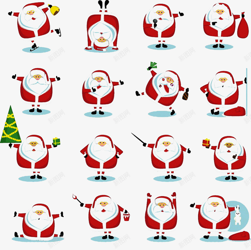 一大波圣诞爷爷png免抠素材_88icon https://88icon.com 圣诞爷爷 圣诞素材 圣诞老人 圣诞装饰