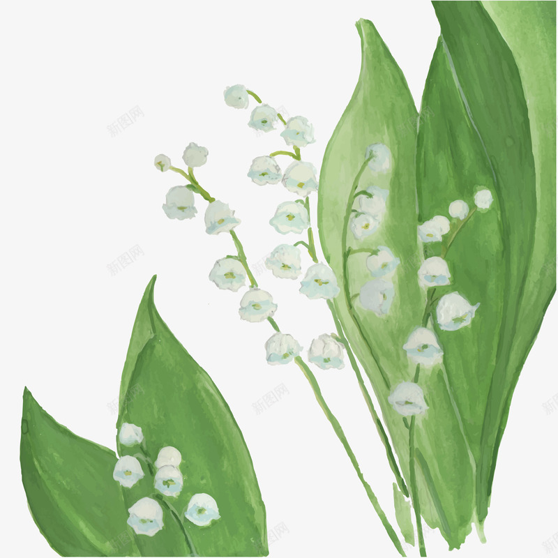 简约水墨画矢量图ai免抠素材_88icon https://88icon.com 中国风 水彩 绿色 花草 矢量图